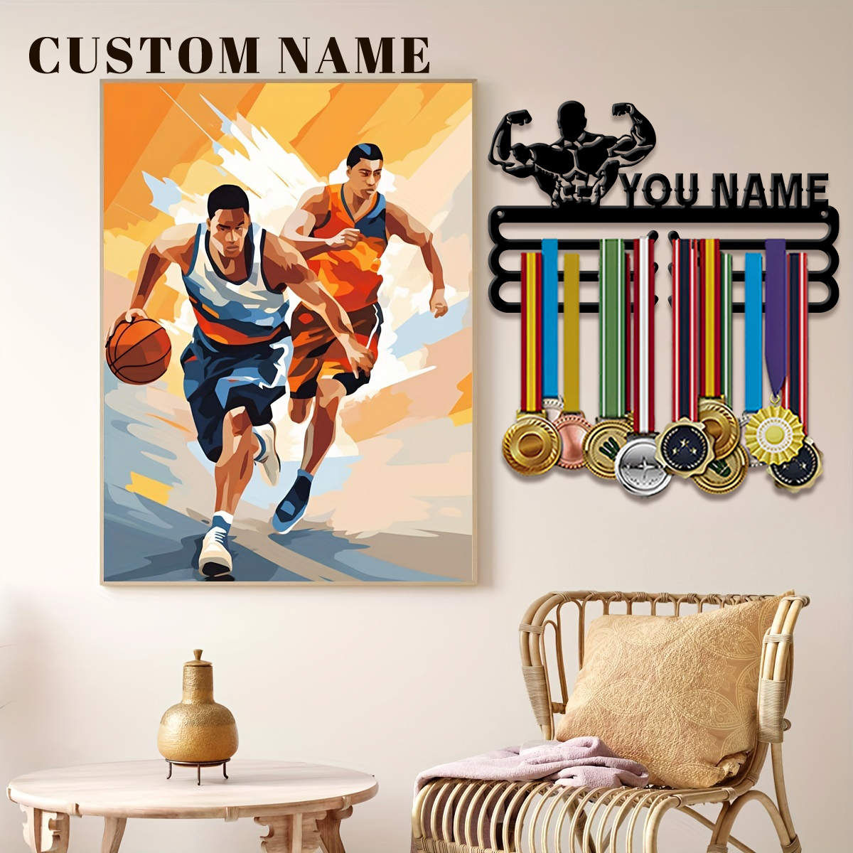 Health & Wellness Farmacia Inc - custom Health, fitness Metal medal display