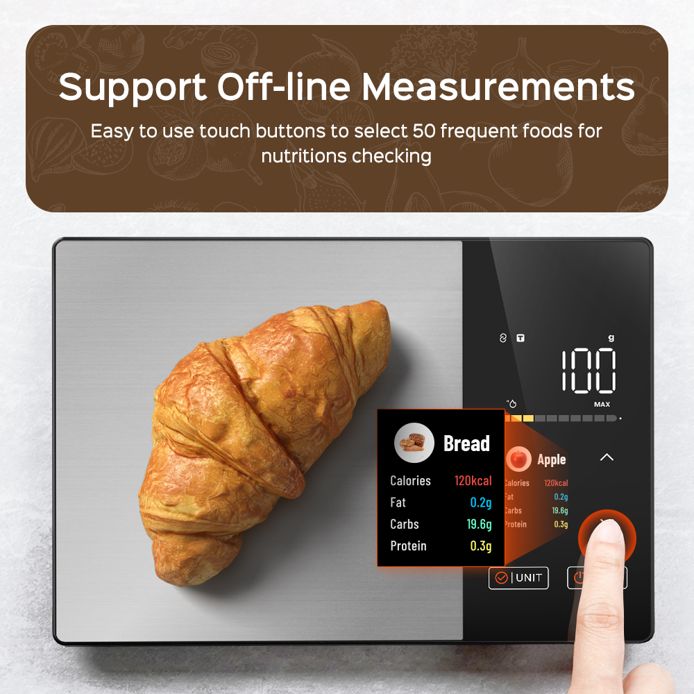 Digital Body Weight Scale - Smart Kitchen Scale Connects to Mobile
