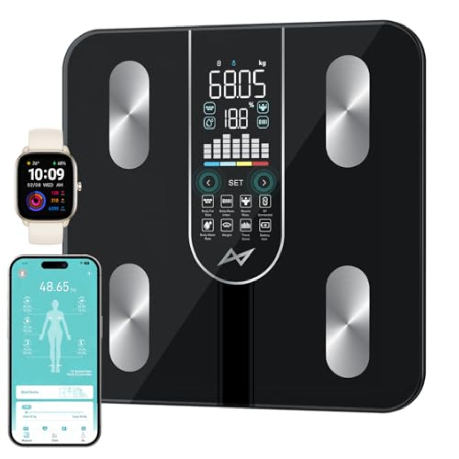 Digital Body Weight Scale - Smart Digital Bathroom Scale 4-Electrode for