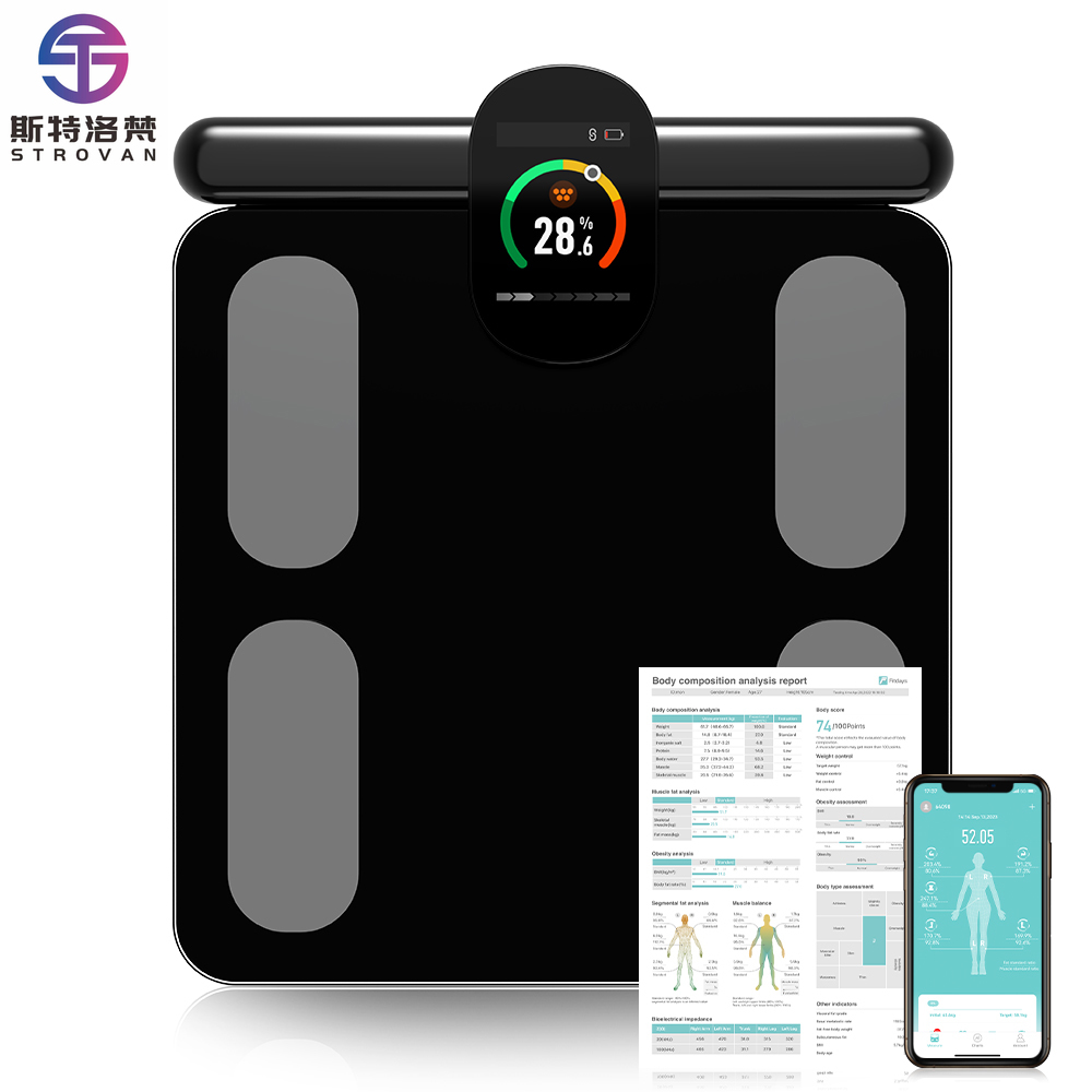 Digital Body Weight Scale - Fashion Digital Bathroom Scale 8 Electrodes
