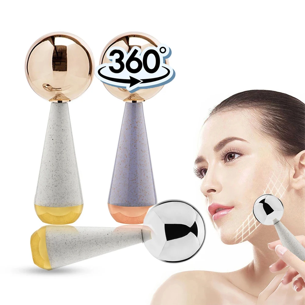 Ice Roller Face Cold - Ice Globes for Facials 360 Rotating