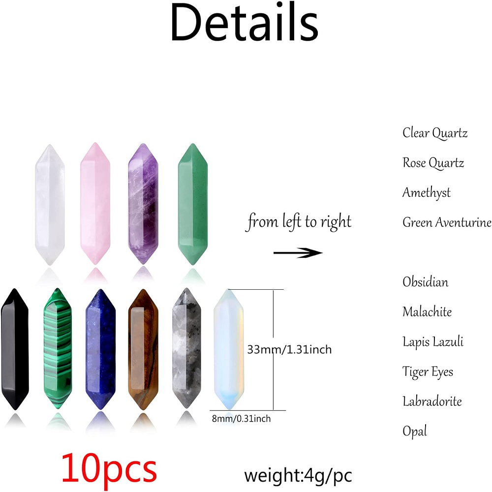 10PCS Healing Crystals Stones  - огляд і ціна Healing Crystal Set
