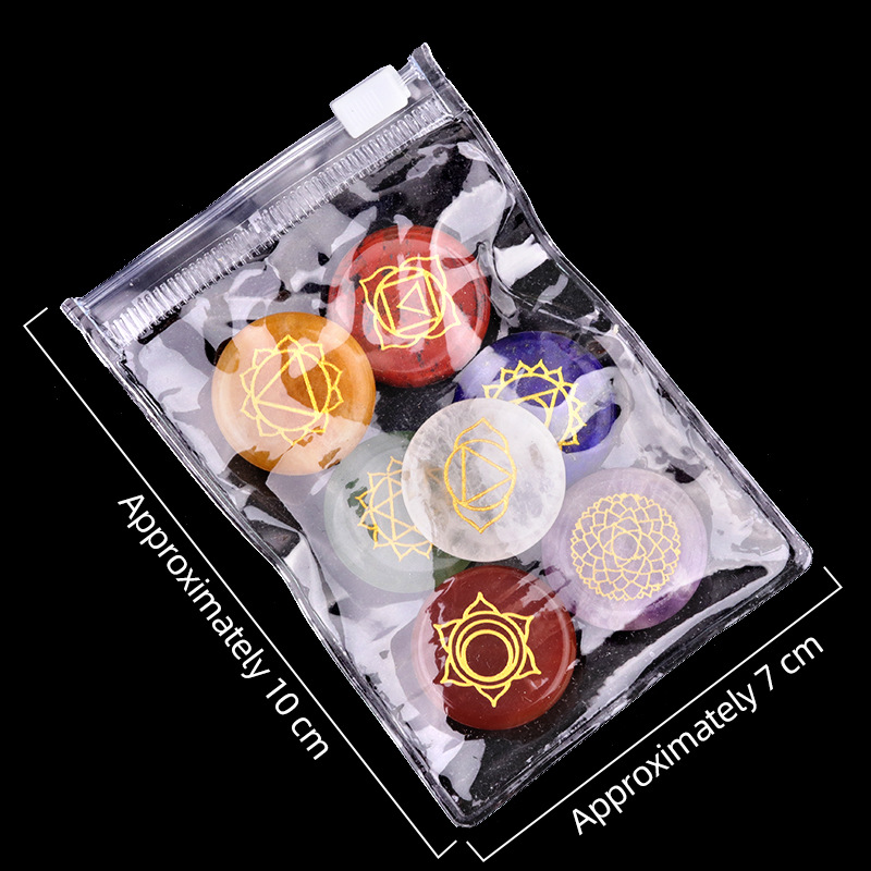7pcs/set Natural Stone Beads O - огляд і ціна Healing Crystal Set
