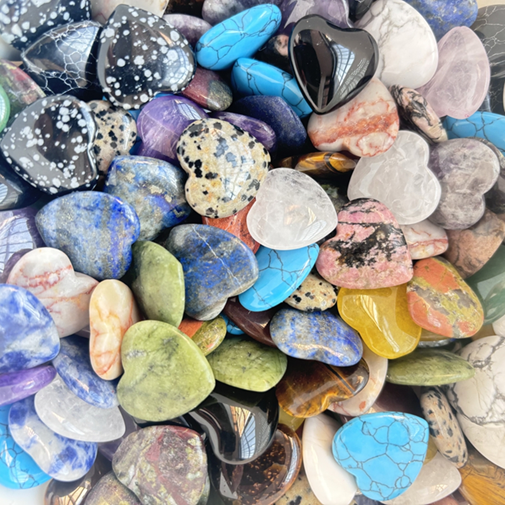 10pcs/Set Natural Heart Shape  - огляд і ціна Healing Crystal Set