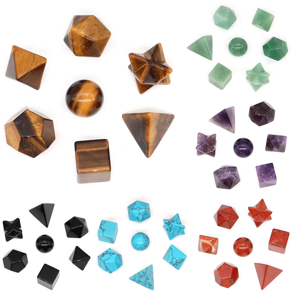 7Pcs/Set Platonic Crystal Soli - огляд і ціна Healing Crystal Set