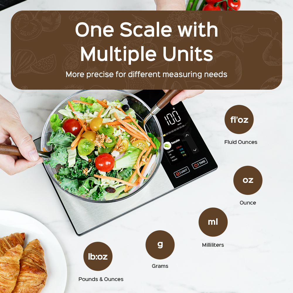 Smart Kitchen Scale Connects t - огляд і ціна Digital Body Weight Scale