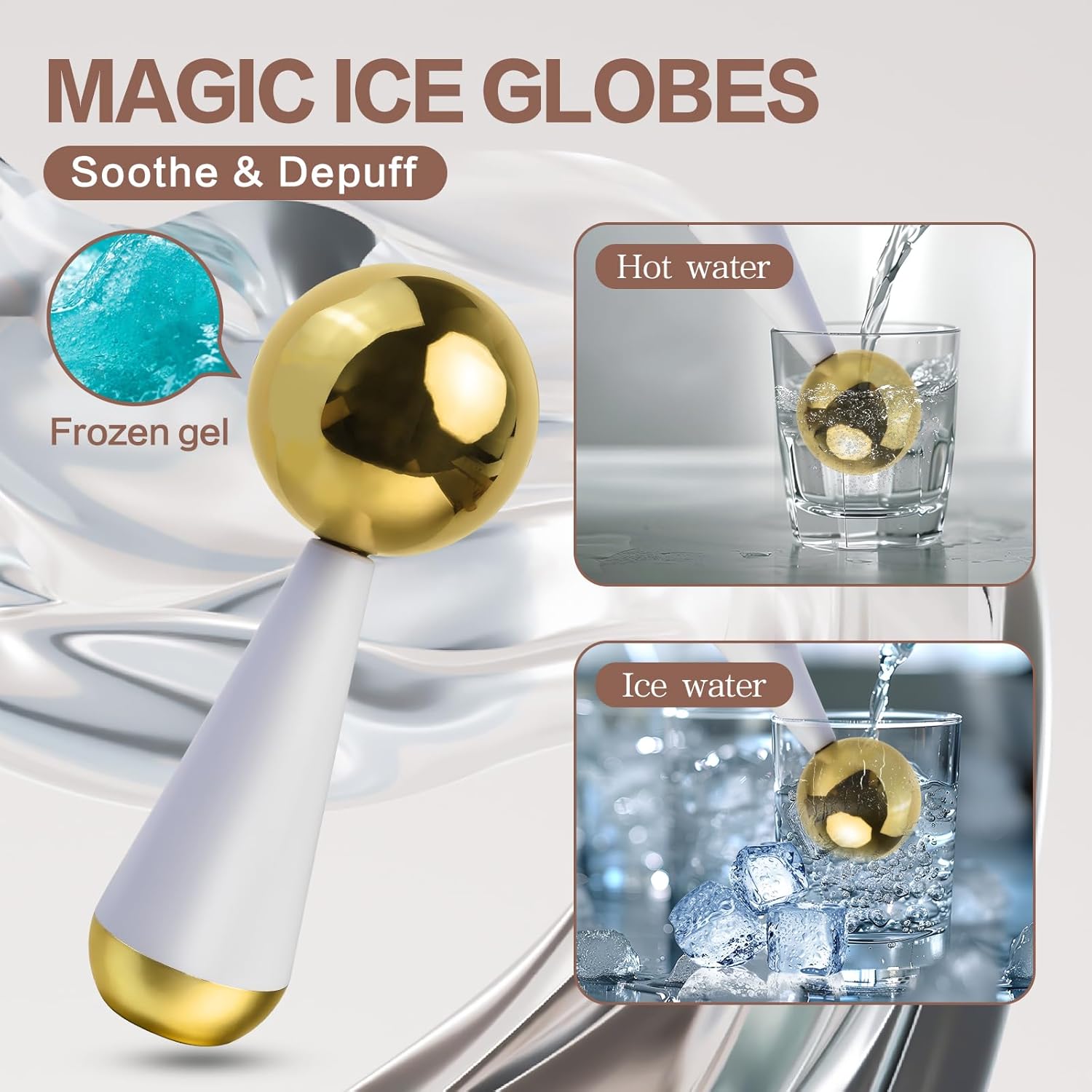 Ice Globes for Face Eyes Steel - огляд і ціна Ice Roller Face Cold