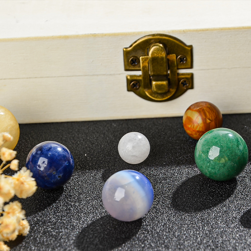 9pcs/set Nine Planet Crystal S - огляд і ціна Healing Crystal Set
