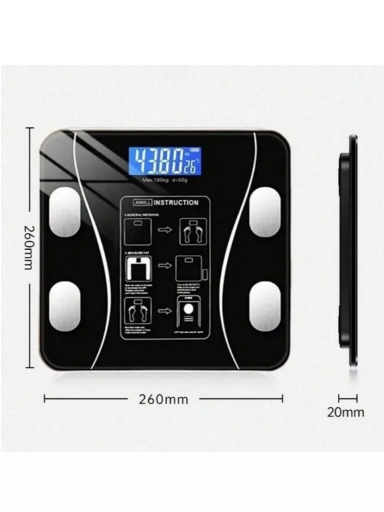 High Precision USB Rechargeabl - огляд і ціна Digital Body Weight Scale