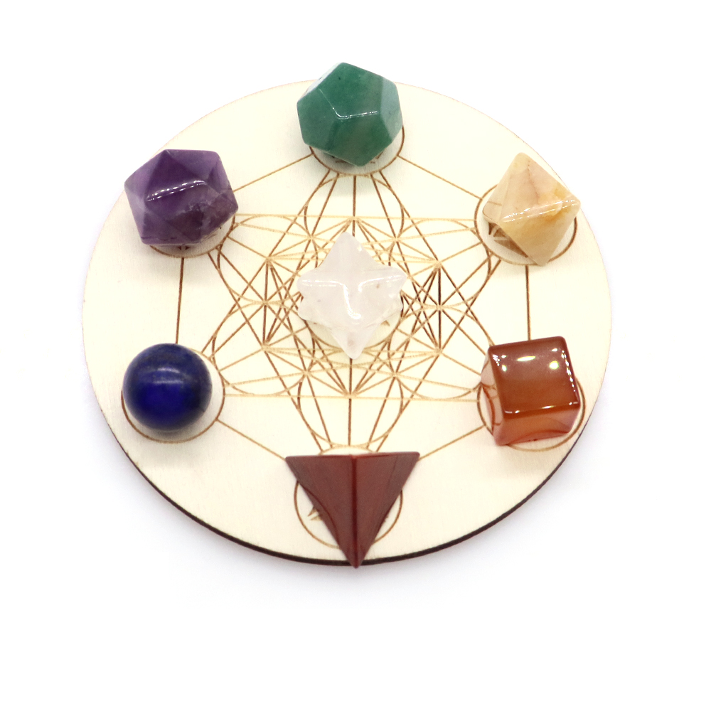 Natural Crystals 7Pcs Platonic - огляд і ціна Healing Crystal Set