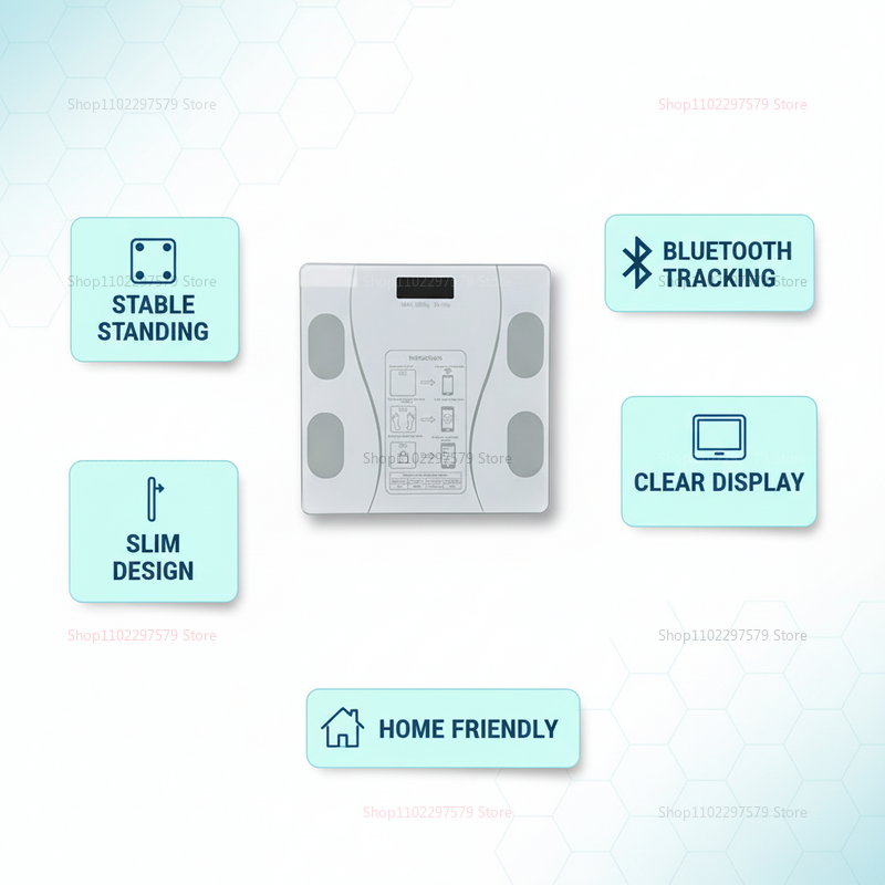 Bluetooth Body Fat Scale Smart - огляд і ціна Digital Body Weight Scale